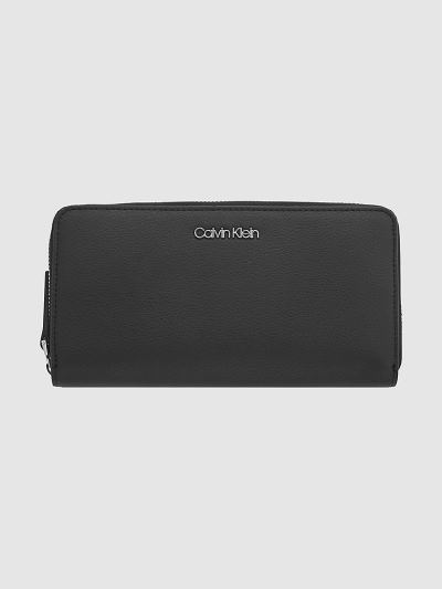 Calvin Klein Táskák & Kiegészítők HU667132 | Calvin Klein Large Zip Around Női Pénztárca Fekete